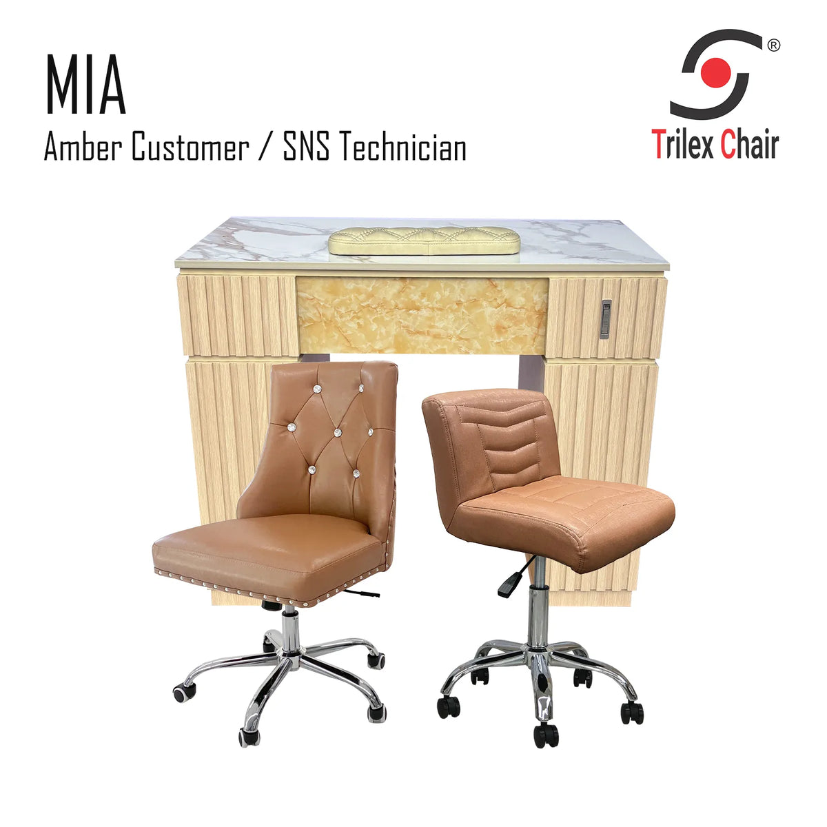 Mia Table - Amber SNS Cappu