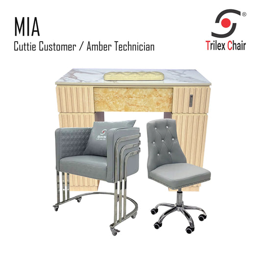Mia Table - Cuttie Amber Silver