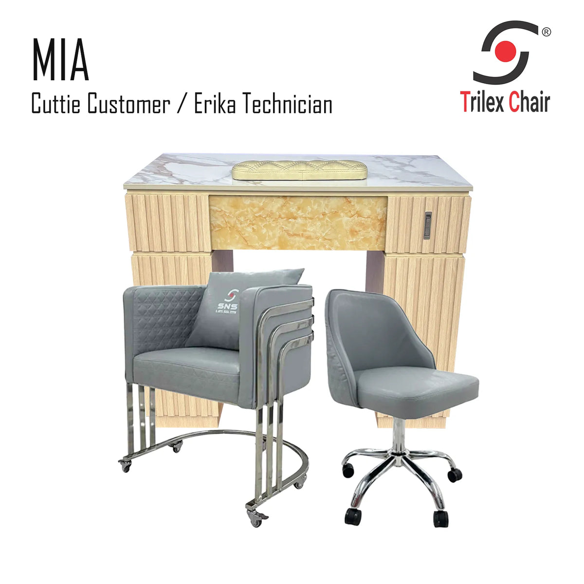 Mia Table - Cuttie Erika Silver