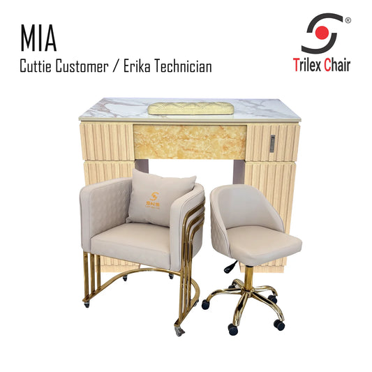 Mia Table - Cuttie Erika Taupe