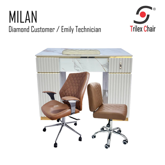Milan Table - Diamond Emily Cappu