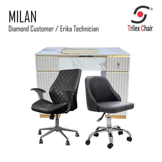 Milan Table - Diamond Erika Black