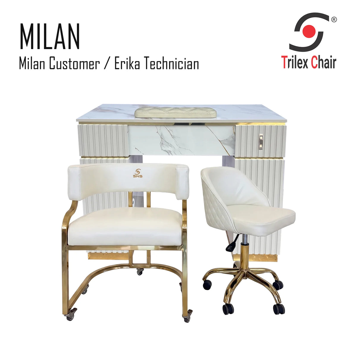 Milan Table - Milan Erika Ivory