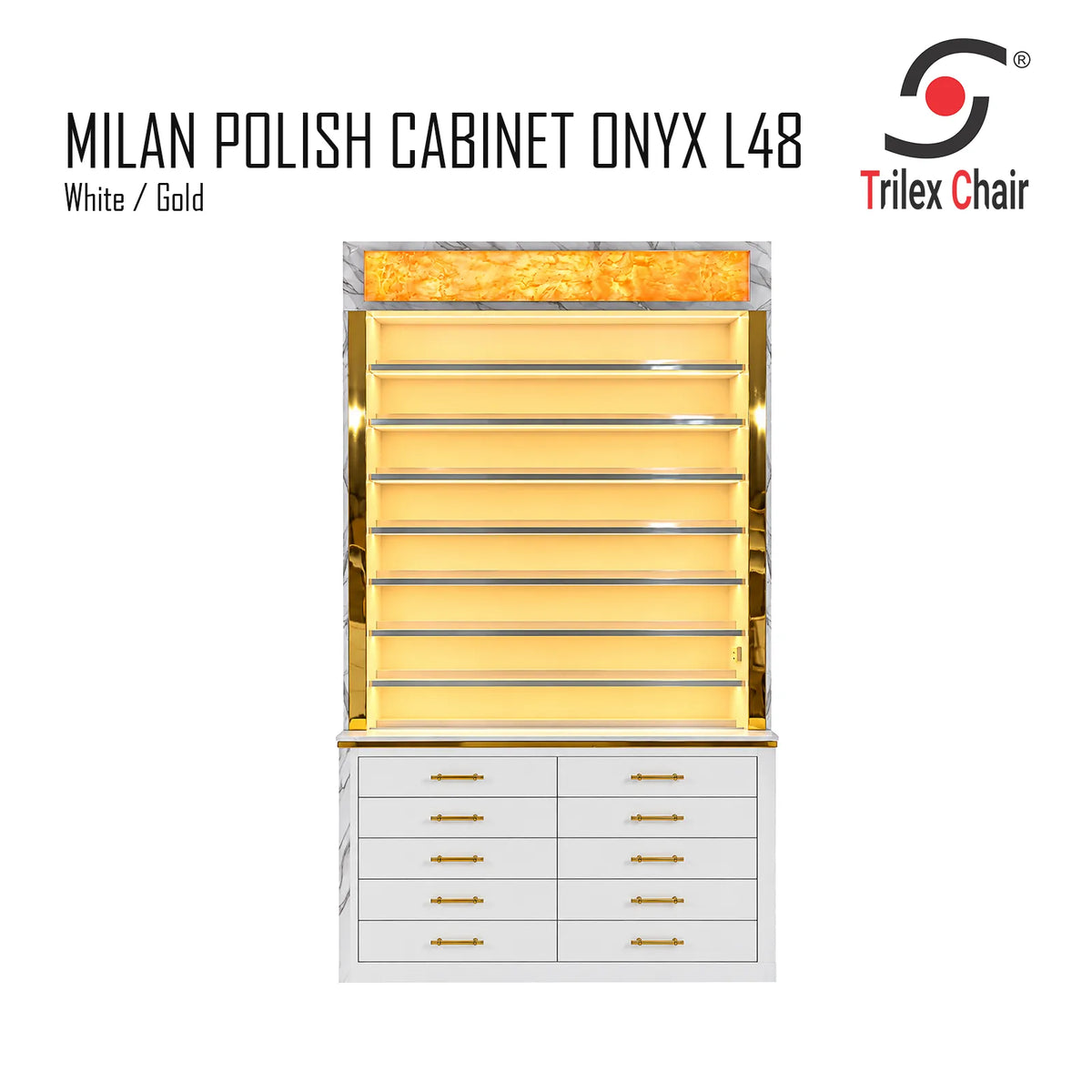Milan Polish Cabinet Onyx 48