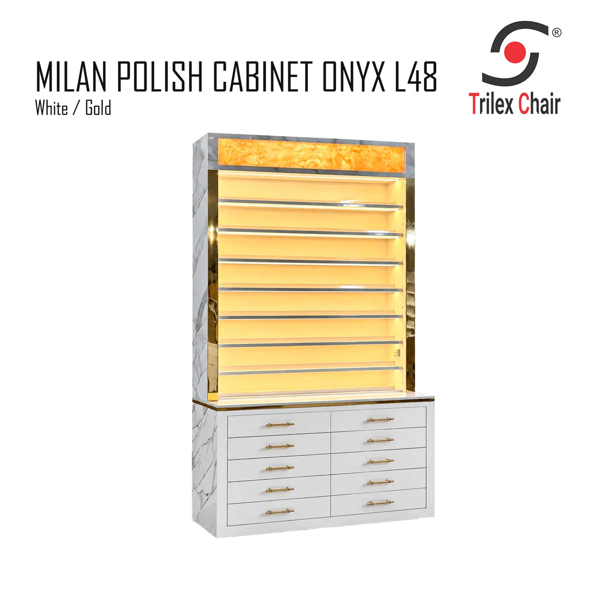 Milan Polish Cabinet Onyx 48
