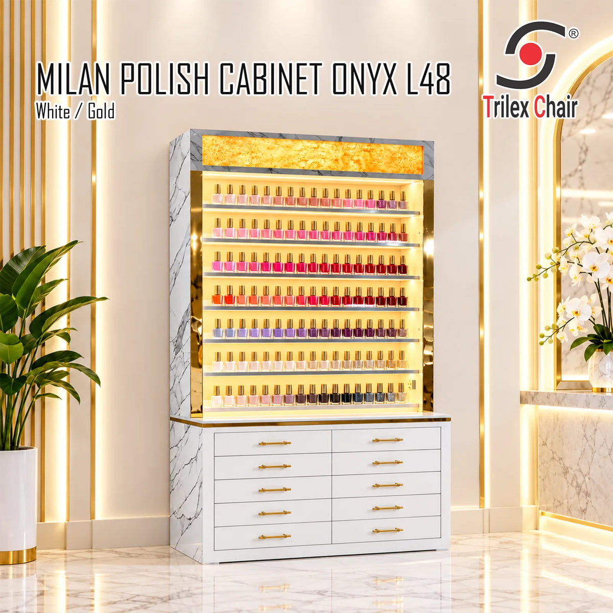 Milan Polish Cabinet Onyx 48