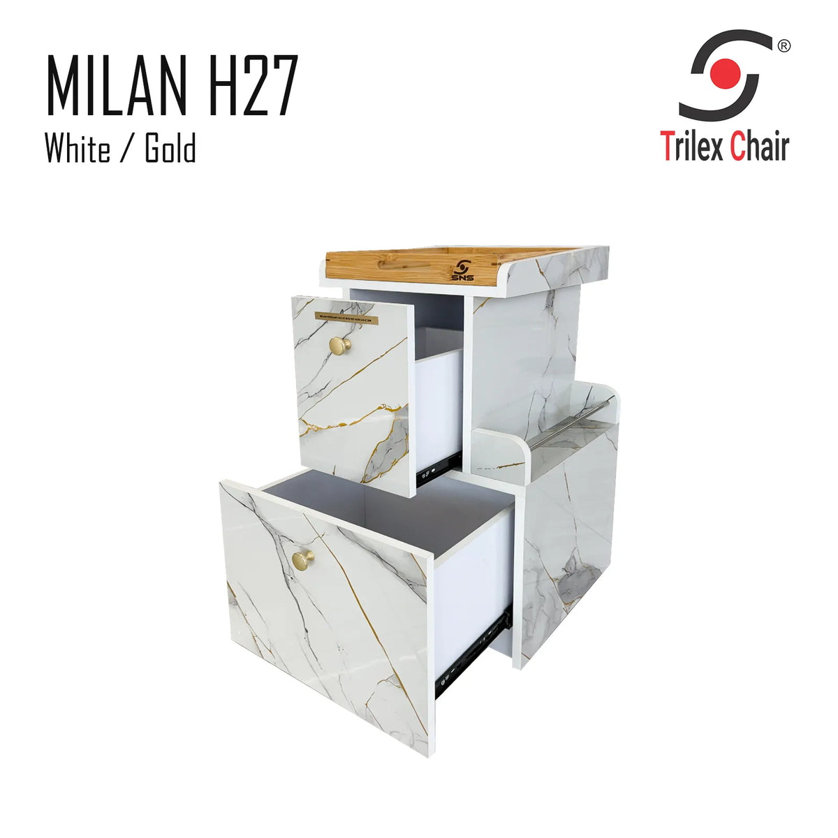 Milan Pedi Cart H27