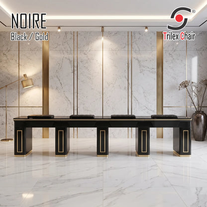 Noire 4-Station Manicure Table Vent