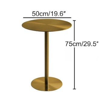Round Side Table Gold tray