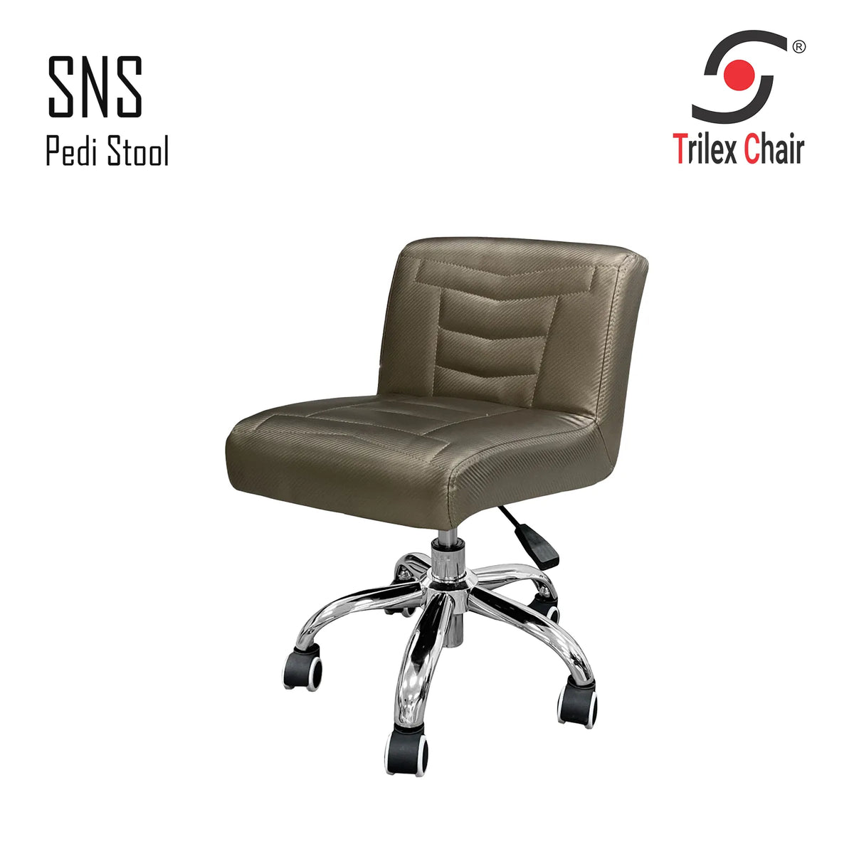 SNS Pedi Stool (Fiber Carbon Leather) Bronze