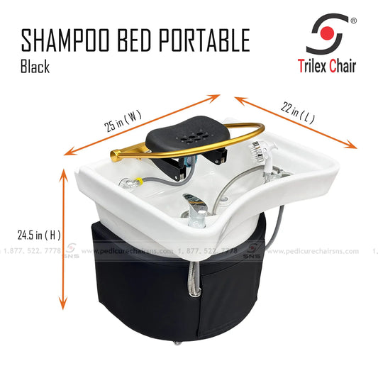 Shampoo Bed Portable Black