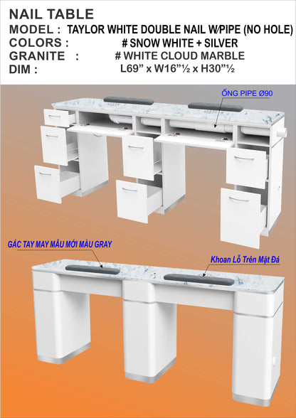 Taylor White Double Table Vent