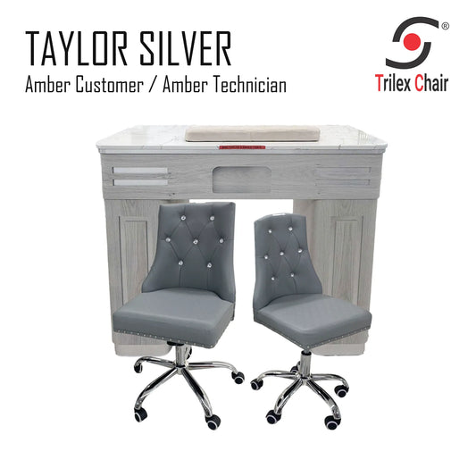TAYLOR Table Combo Amber Silver