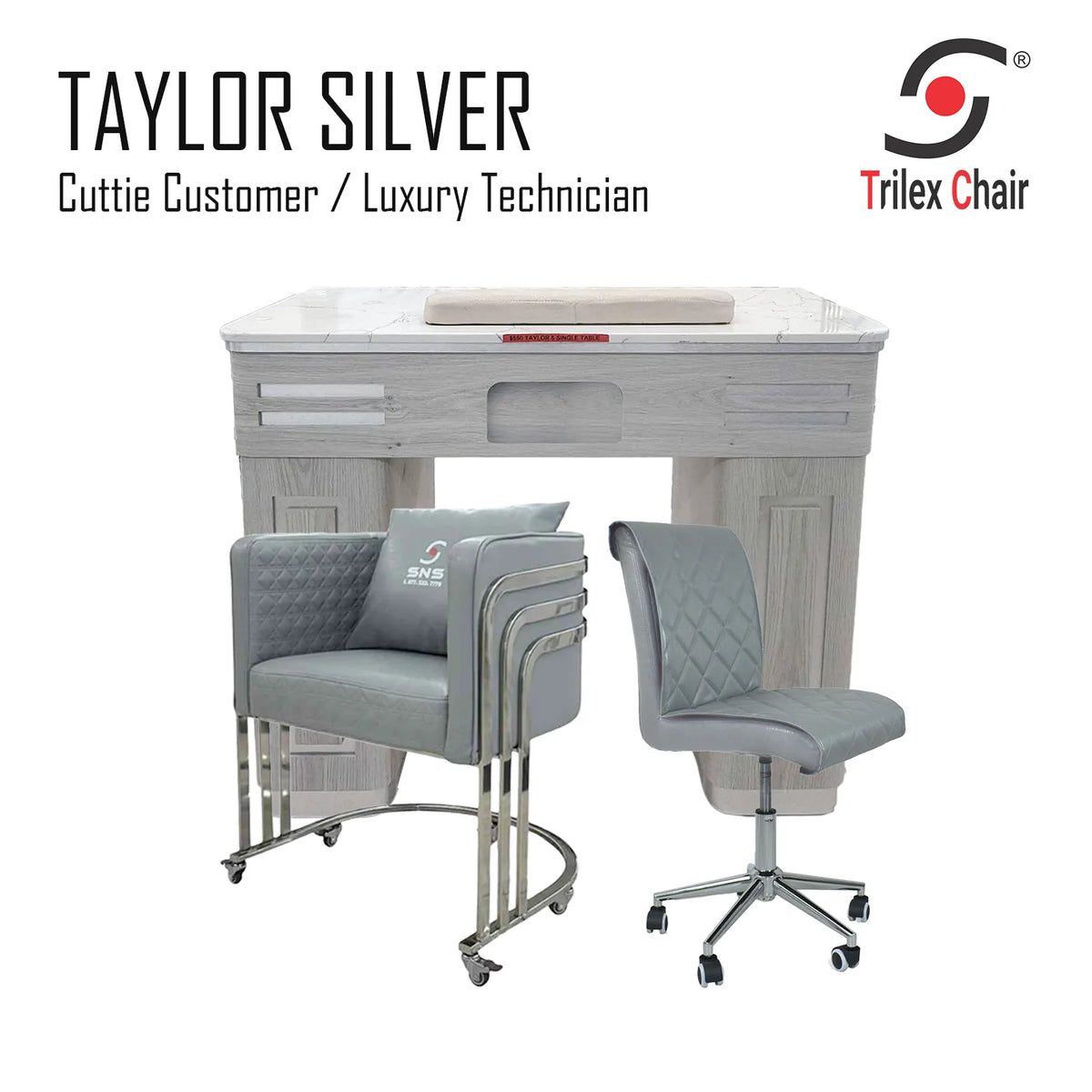 TAYLOR Table Cuttie-Luxury Silver