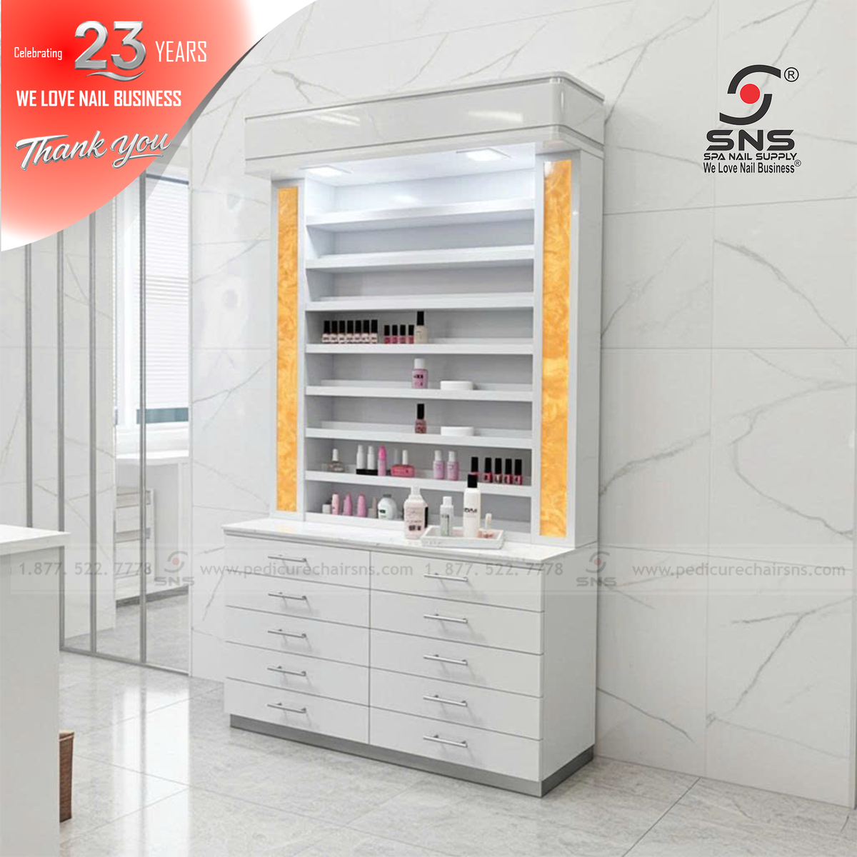 Taylor Polish Cabinet Onyx 48 - White