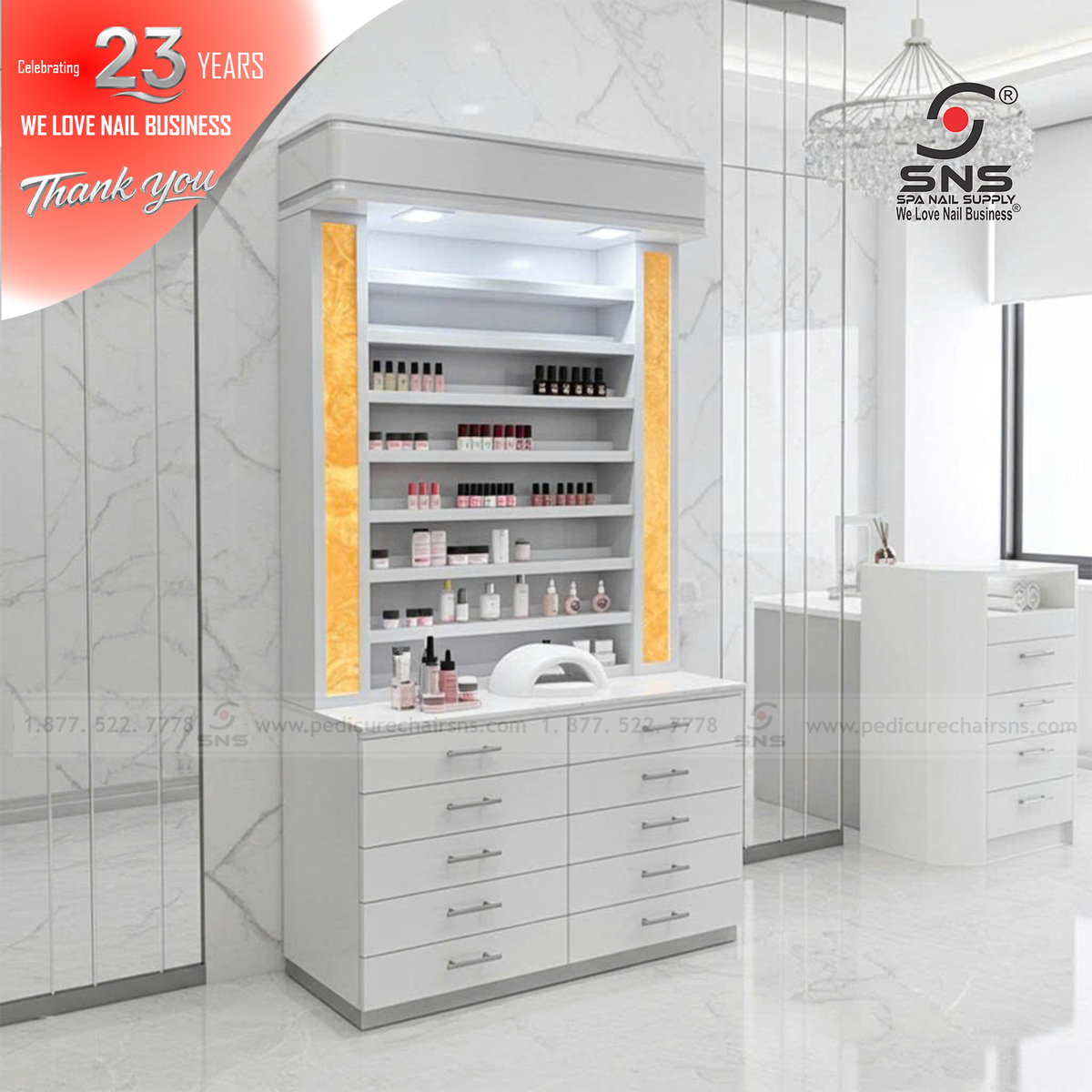 Taylor Polish Cabinet Onyx 48 - White