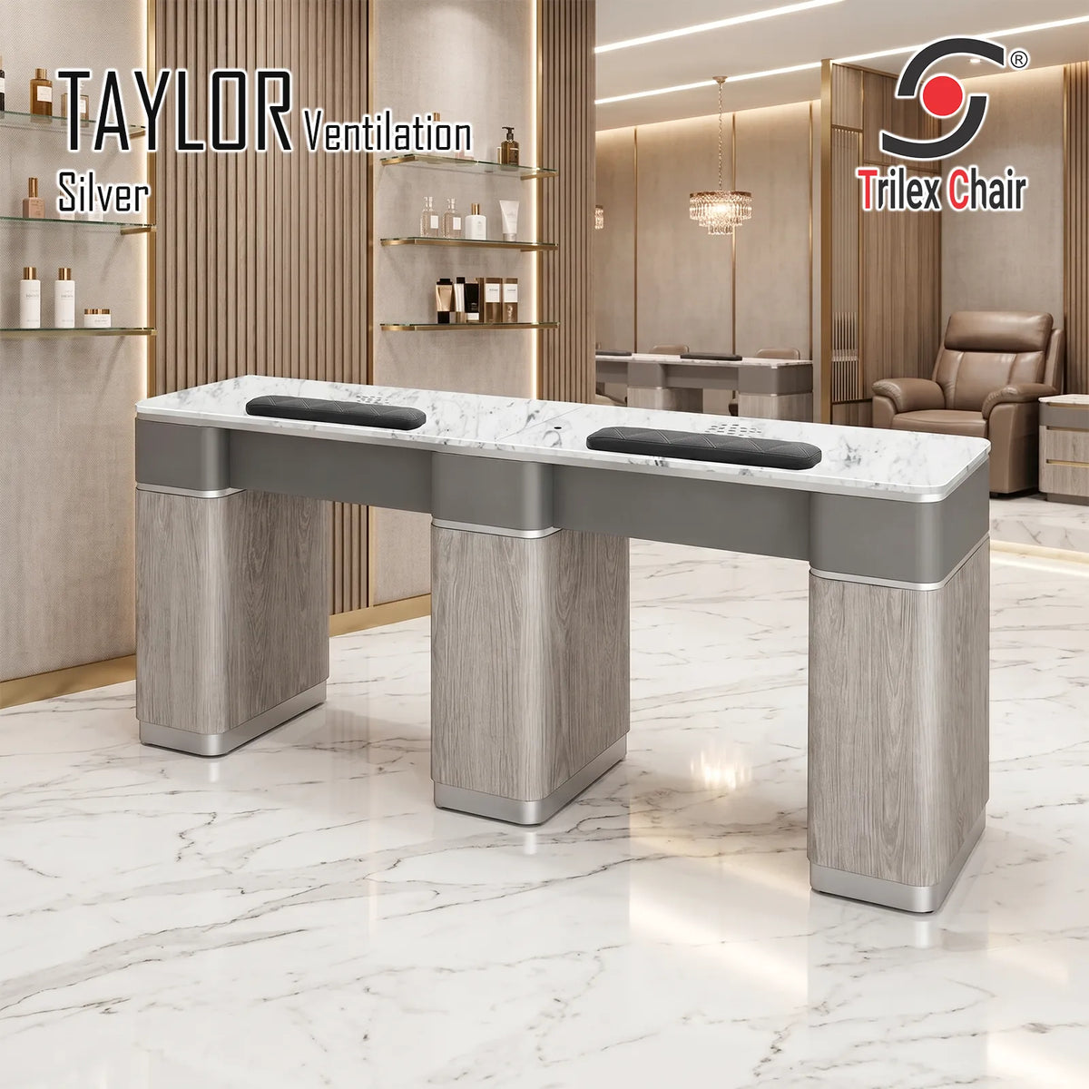 Taylor Silver Double Table Ventilation