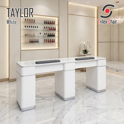 Taylor White Table Double