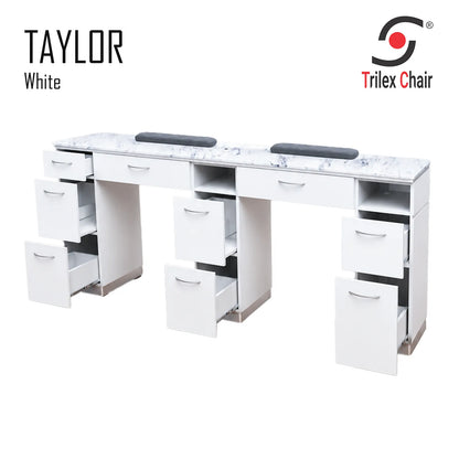 Taylor White Table Double