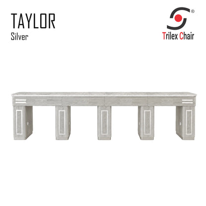 Taylor Silver 4-Station Manicure Table