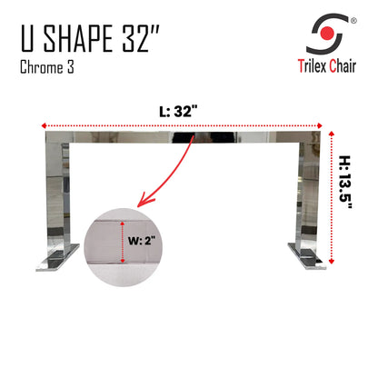 U-shape Chrome Nail Lamp 32'