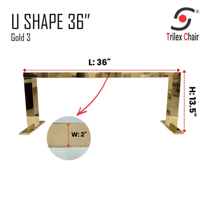 U-shape Gold Nail Lamp 36' - Color Change