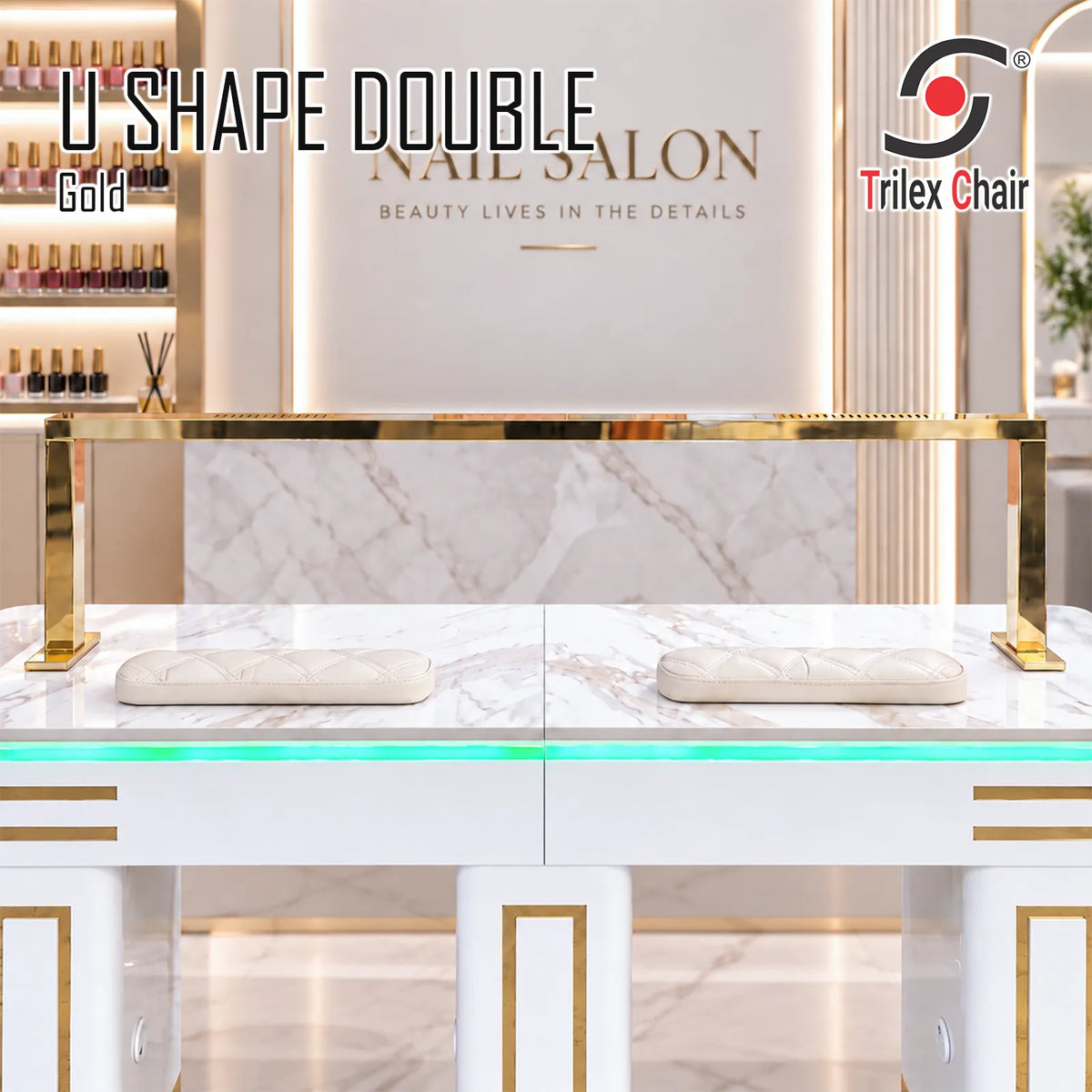 U-shape Double Gold Nail Lamp
