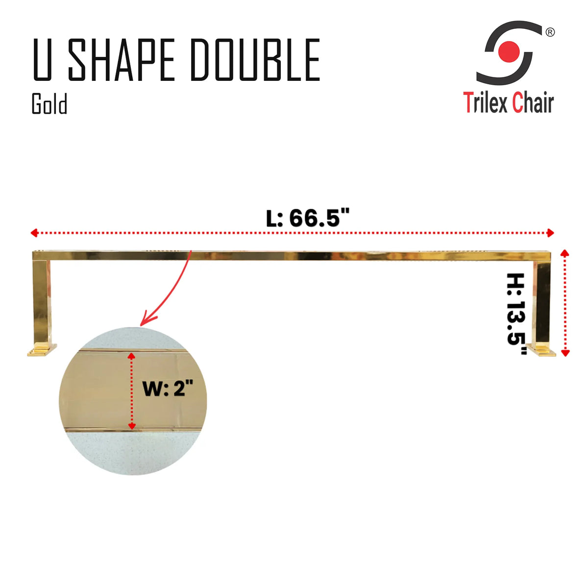 U-shape Double Gold Nail Lamp