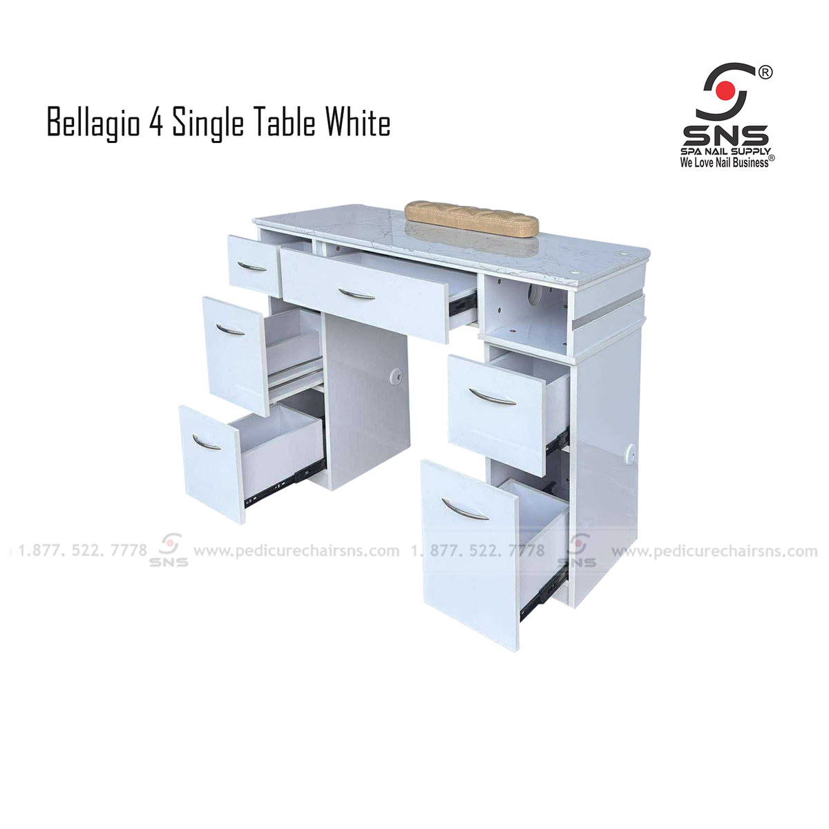 Bellagio 4 Single Table White - TT