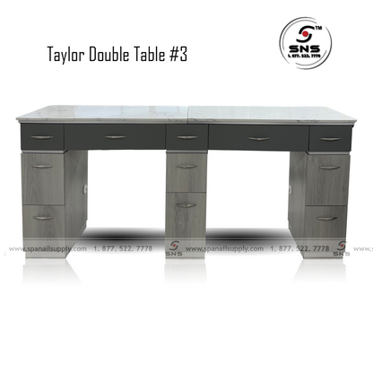 Taylor 3 Double Table 70 - Silver