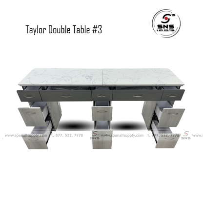 Taylor 3 Double Table 70 - Silver