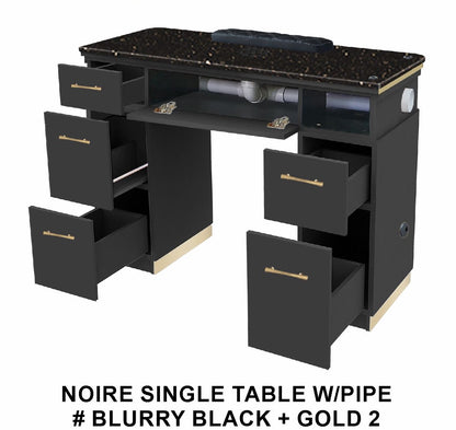 Noire Single Table Vent - Black/Gold