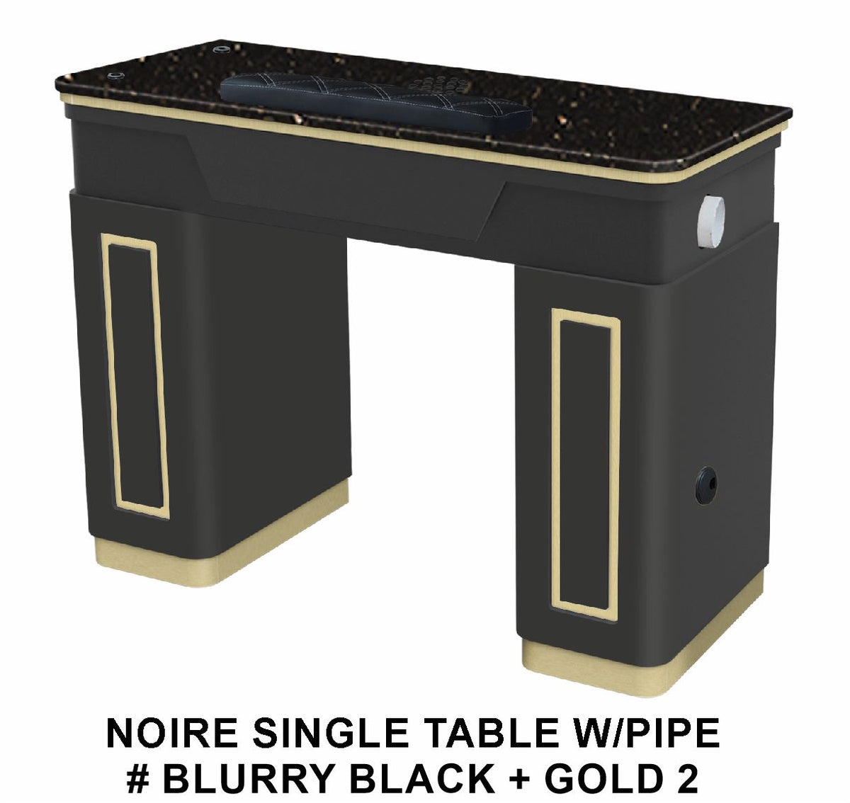 Noire Single Table Vent - Black/Gold