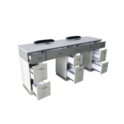 Taylor Double Table 70 W/Vent JT - Silver
